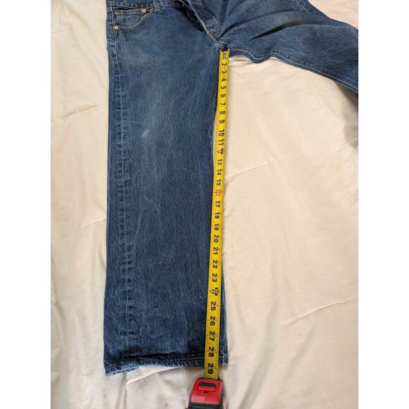 Levi’s 501 Original Fit Button Fly Jeans W38 L30 (Measures 29”) Classic Blue - Picture 10 of 11